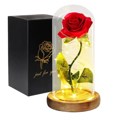 Artificial Flowers Eternal Rose LED Galaxy Flowers for Women Lady Holiday Gifts