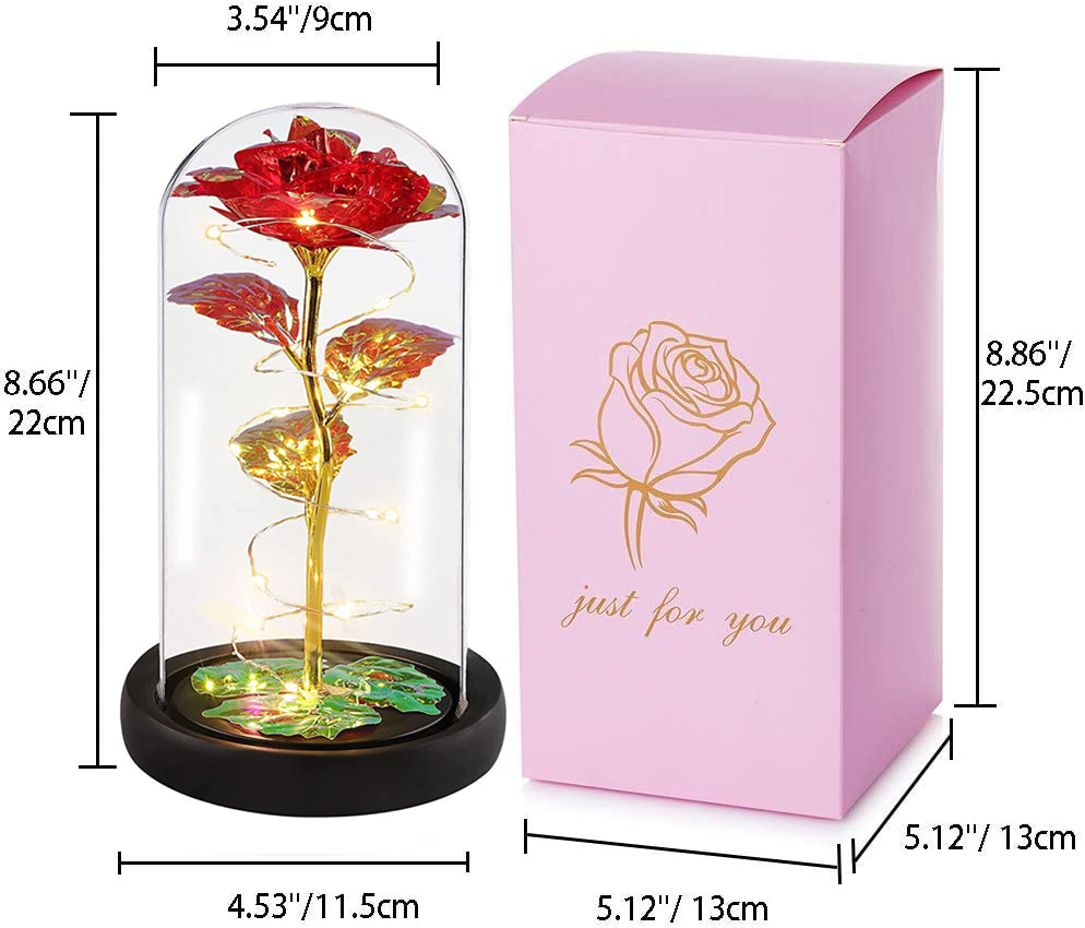 Artificial Flowers Eternal Rose LED Galaxy Flowers for Women Lady Holiday Gifts