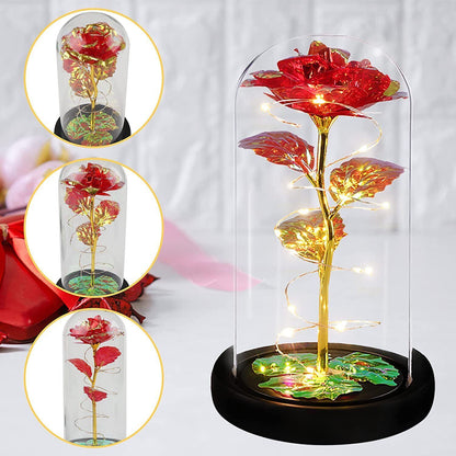Artificial Flowers Eternal Rose LED Galaxy Flowers for Women Lady Holiday Gifts