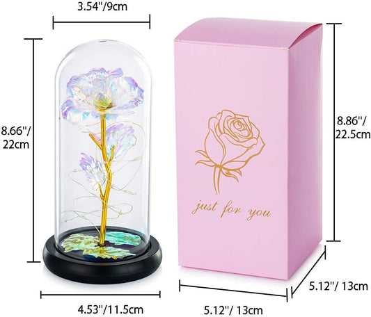 Artificial Flowers Eternal Rose LED Galaxy Flowers for Women Lady Holiday Gifts